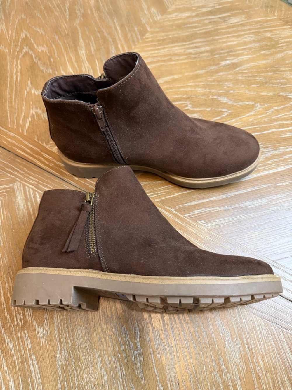 Esprit Brown Saige Ankle Boots with Side Zip